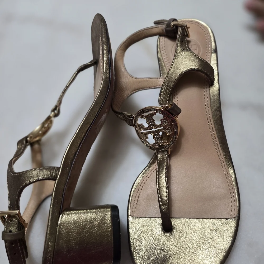 Tory Burch Metallic Gold Sandals